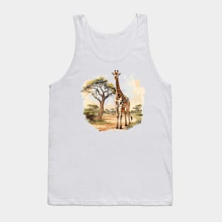 Watercolor Giraffe Tank Top